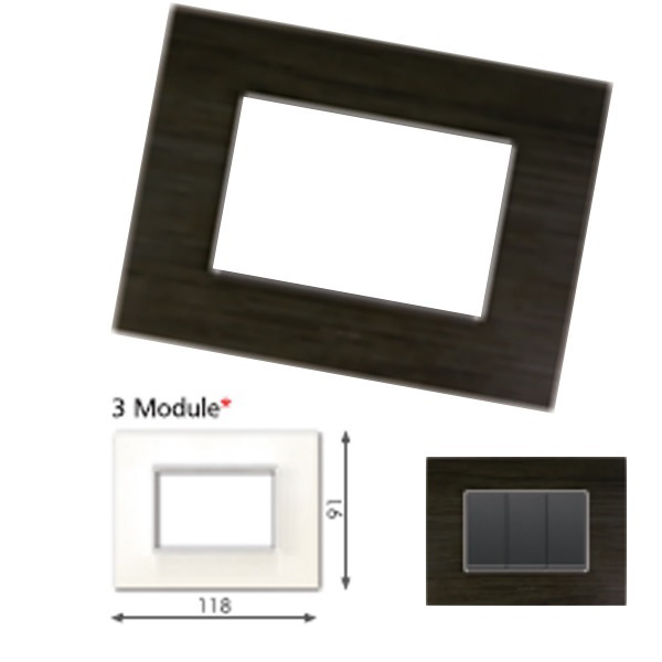 Picture of GM Casaviva PJSF03009 3M Wood Wenge Cover Plate With Frame