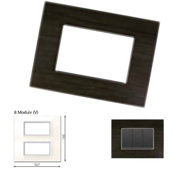Picture of GM Casaviva PJSF08012 Wood Vertical 8M Wenge Cover Plate With Frame
