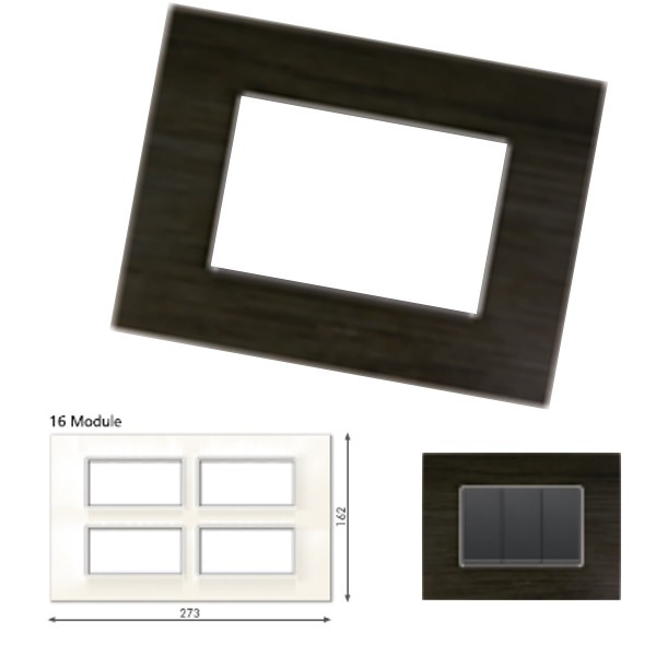 Picture of GM Casaviva PJSF16008 Wood 16M Wenge Cover Plate With Frame