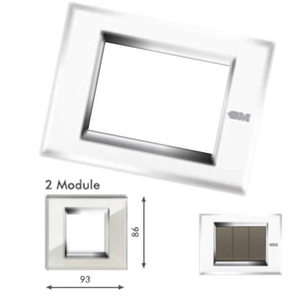 Picture of GM Naturalz PD02001 2M Exclusive Crystalline White Cover Plate With Frame
