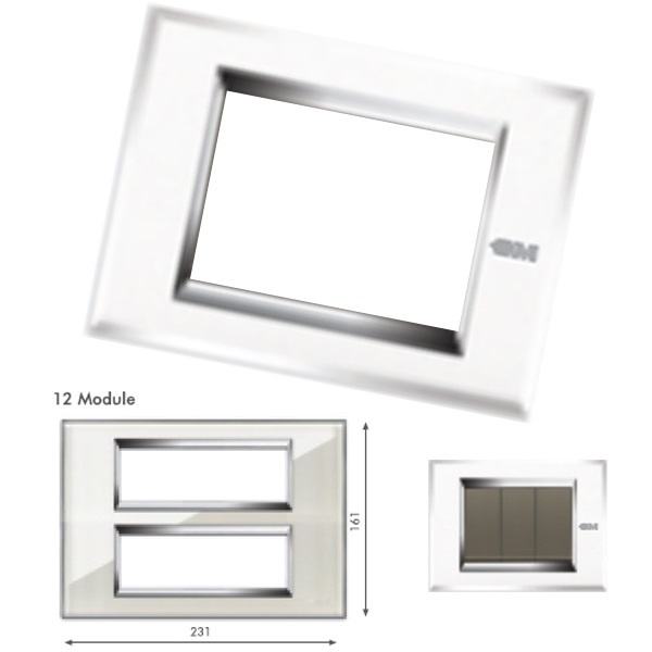 Picture of GM Naturalz PD12011 12M Exclusive Crystalline White Cover Plate With Frame