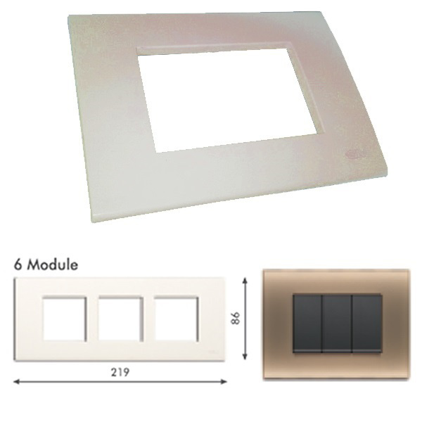 Picture of GM Casablanca POSB06005 6M (2+2+2) Candy Cool Coffee Cover Plate With Frame