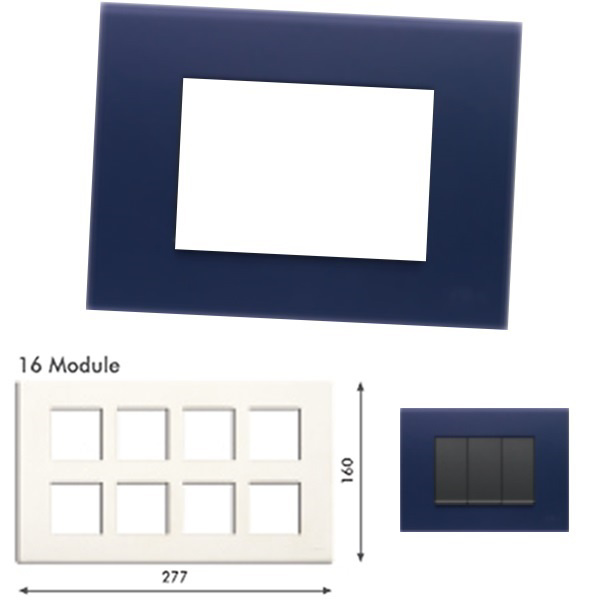 Picture of GM Casablanca PLSB16008 16M Soft London Blue Cover Plate With Frame