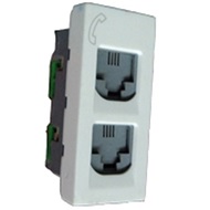 Show details for Legrand Arteor 573427 Dual White RJ11 Socket Picture of Legrand Arteor 573427 Dual White RJ11 Socket