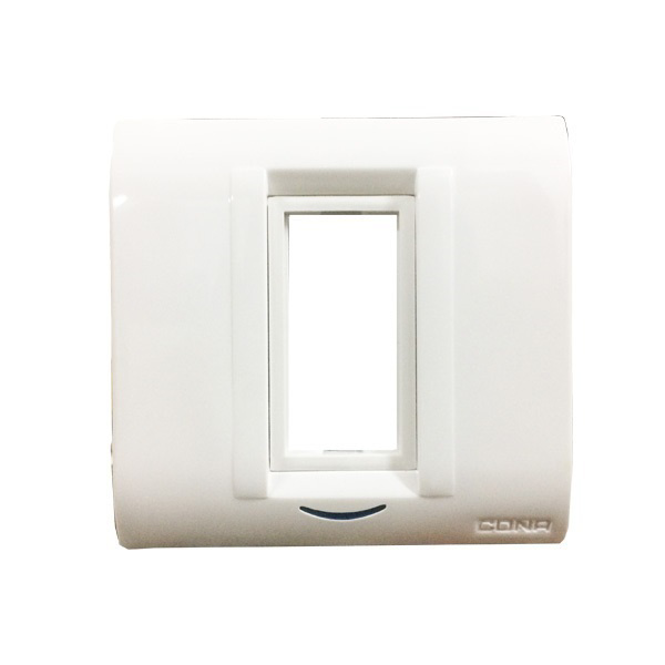 Picture of Cona Status 1 Module White Cover Plate With Frame