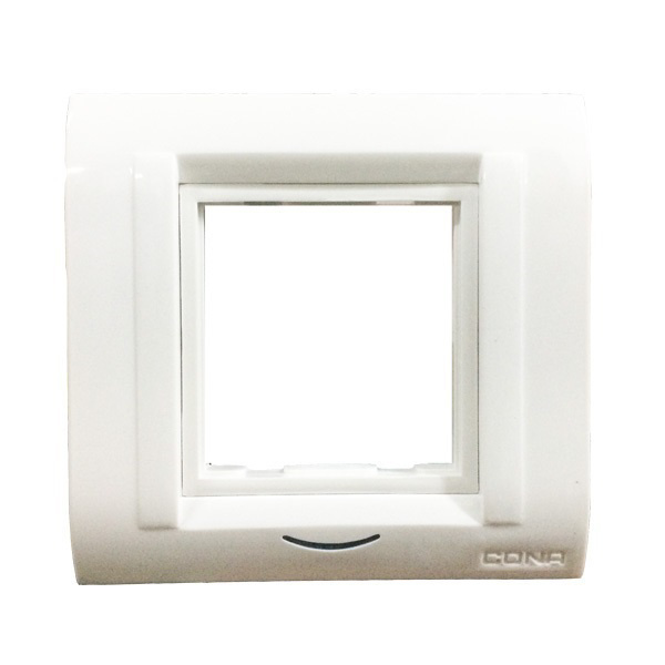 Picture of Cona Status 2 Module White Cover Plate With Frame