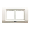 Picture of Cona Status 4 Module White Cover Plate With Frame