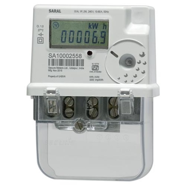 Secure Saral 5-30A Single Phase Energy Meter