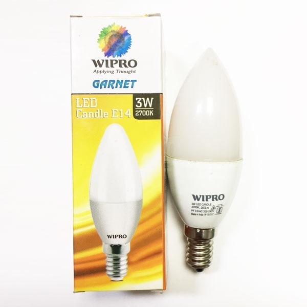 Picture of Wipro Garnet 3W E-14 Candle Lamp