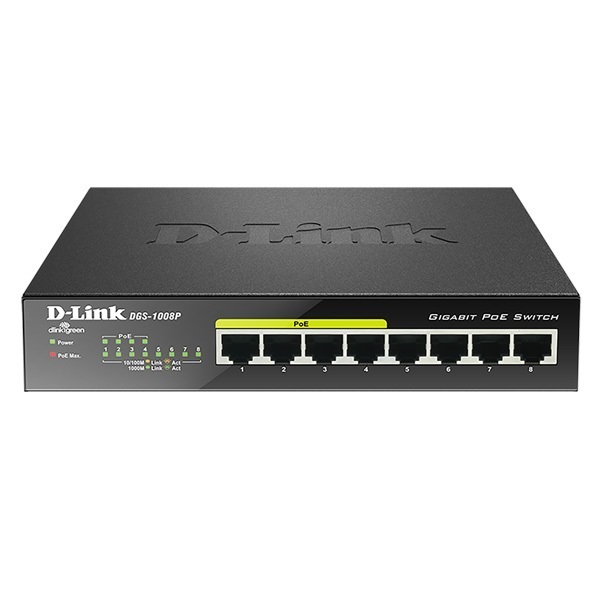 Picture of D-Link DGS-1008P Un-Managed PoE Switch