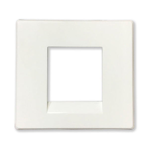 Picture of Lauritz Knudsen Englaze CB92102FW00 2 Module Snow White Cover Plate With Frame
