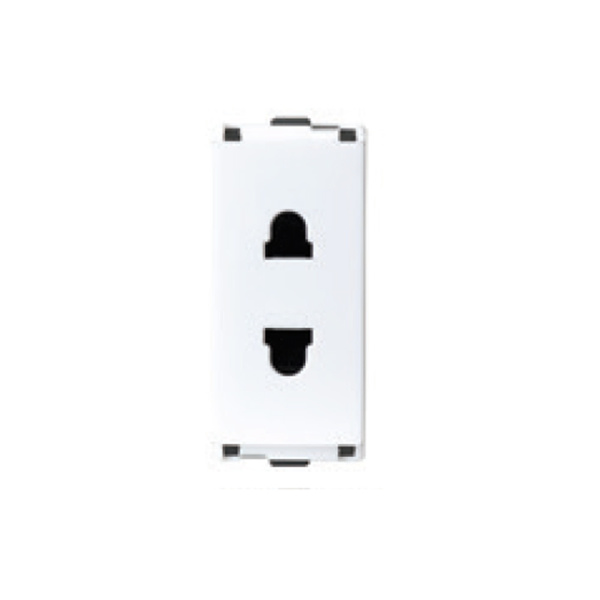 Picture of Lauritz Knudsen Englaze CB92101CW06 6A 2Pin 1M Snow White Socket