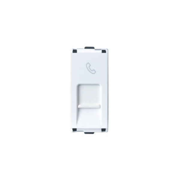 Picture of Lauritz Knudsen Englaze CB92101TW11 RJ11 Shuttered 1M Snow White Socket