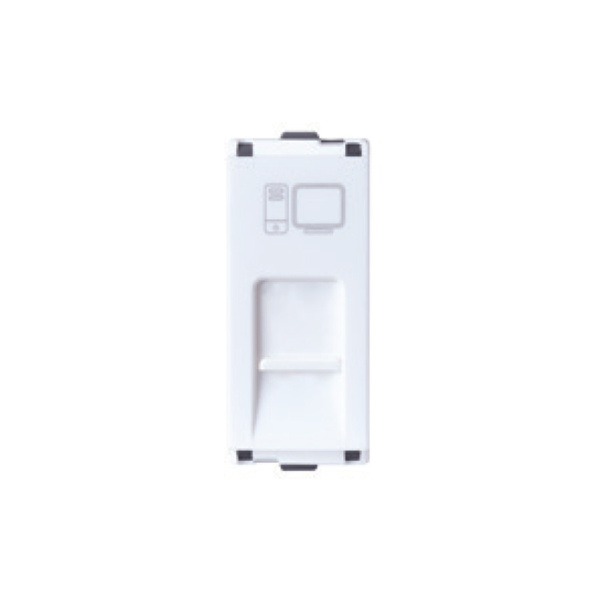 Picture of Lauritz Knudsen Englaze CB92201TW45 RJ45 Cat 6 Shuttered 1M Snow White Socket