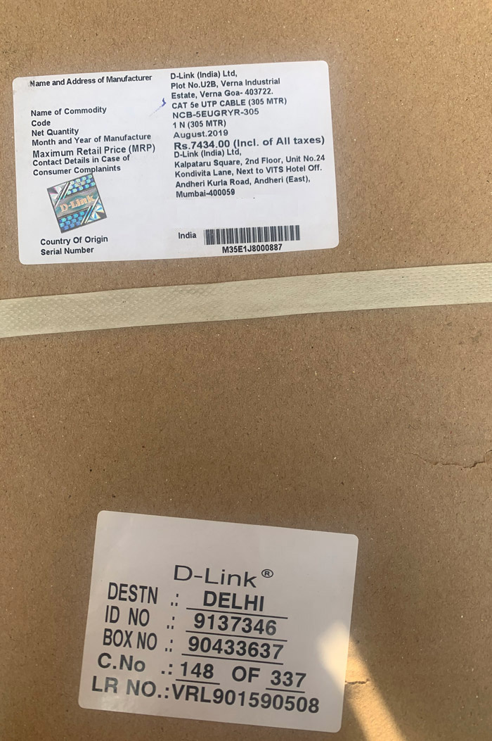 Buy Dlink CAT5 Networking Cable at Best Price in India