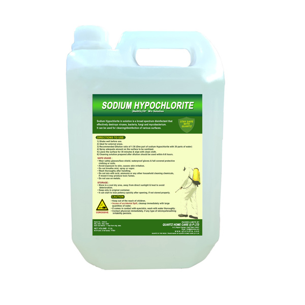 Picture of Quartz Home Care 5 ltr Sodium Hypochlorite Solution Surface Cleaner Sanitizer