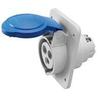 Show details for Gewiss GW62205H 16A 3 Pin 240V Panel Socket Outlet Picture of Gewiss GW62205H 16A 3 Pin 240V Panel Socket Outlet