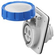 Show details for Gewiss GW62227H 16A 3 Pin 240V Panel Socket Outlet Picture of Gewiss GW62227H 16A 3 Pin 240V Panel Socket Outlet