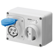 Show details for Gewiss GW66015(H) 32A 240V 3 Pin Surface Mounting Interlock Socket IP 44 Picture of Gewiss GW66015(H) 32A 240V 3 Pin Surface Mounting Interlock Socket IP 44