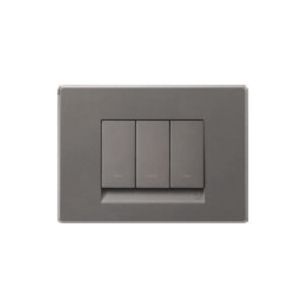 Picture of Lauritz Knudsen Englaze CB92104FM01 4 Module Mountain Grey Cover Plate With Frame