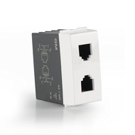 Show details for GM AA1045 White Dual RJ11 Socket Picture of GM AA1045 White Dual RJ11 Socket