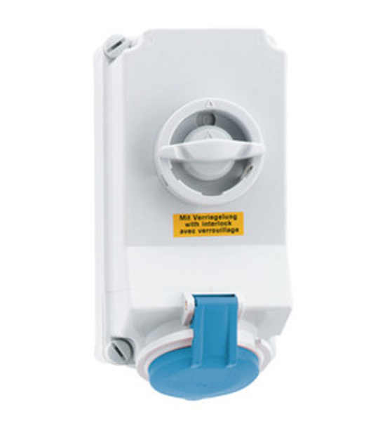Picture of Neptune - Bals 16097 32A 3 Pin IP 44 Surface Mounting Interlock Socket