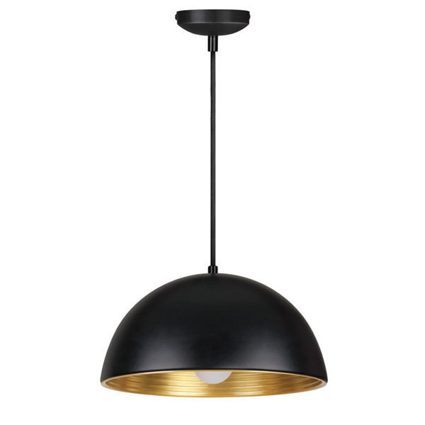 Picture of Philips Hemis 582021 E-27 (Bulb Base) Matte Black & Gold Double Layered Pendant Light