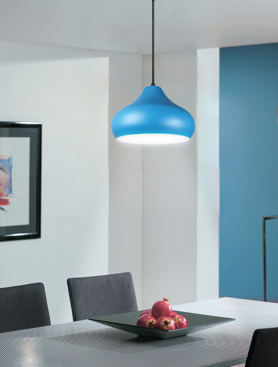 Buy Philips Vivid 582023 E-27 (Bulb Base) Splendid Blue Pendant Light ...