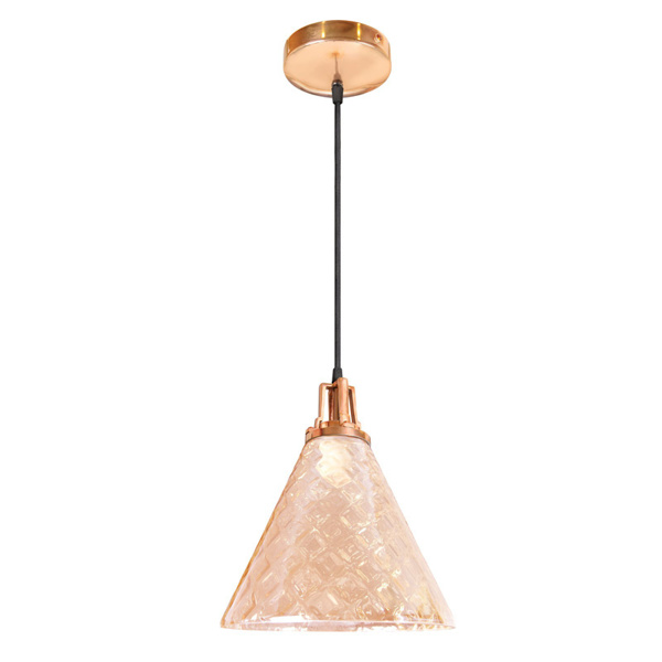 Picture of Philips Tawny 58127 E-27 (Bulb Base) Shinny Copper Metal & Glass Pendant Light