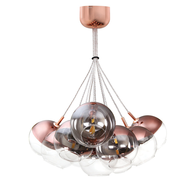 Picture of Philips Adonis 581855 G-9 (Bulb Base) Red Copper Pendant Chandeliers