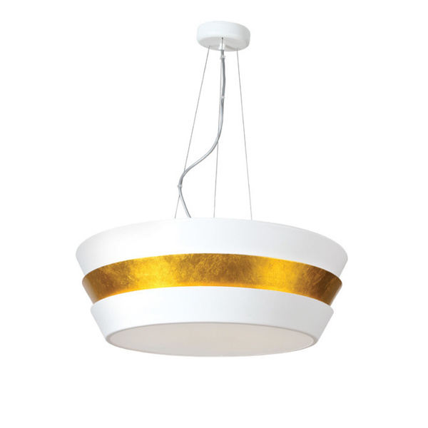 Picture of Philips Flagship 581973 E-27 (Bulb Base) White And Gold Pendant Chandeliers