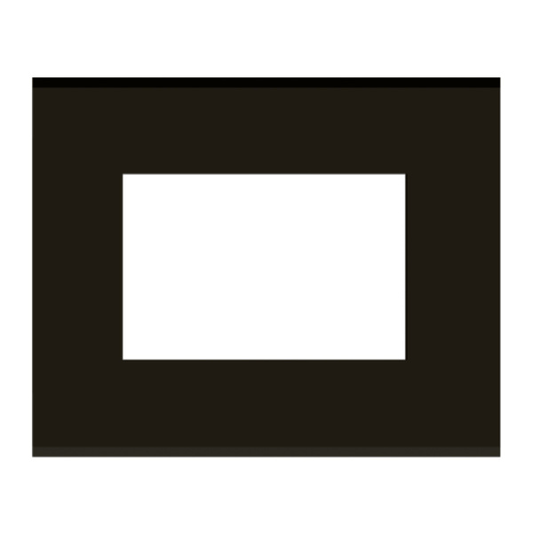 Picture of Norisys Cube CG303.19 3 Module Solid Glass Solid Black Cover Plate With Frame