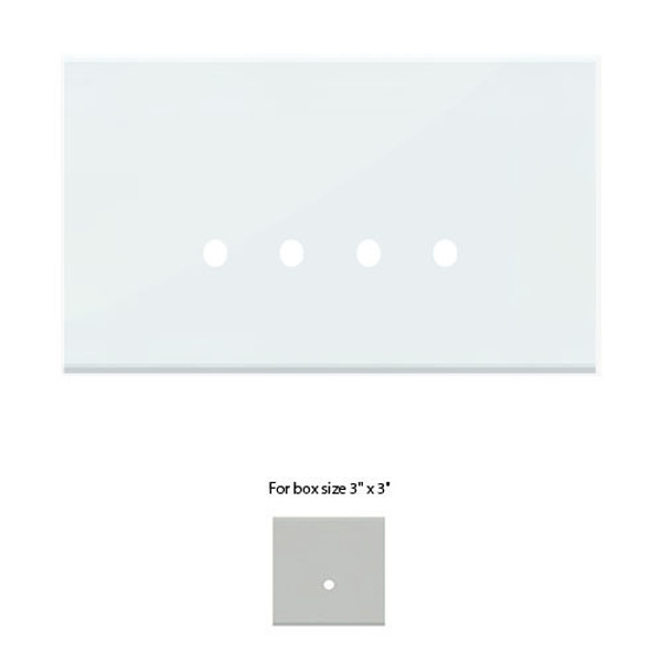 Picture of Norisys TG9 TG111.08 1M Size Plate With 1 Hole Ice White Solid Glass Cover Plates With Frames