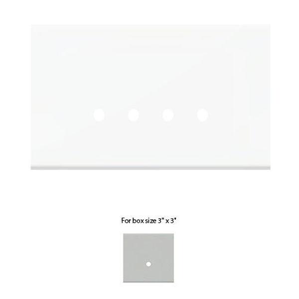 Picture of Norisys TG9 TG111.38 1M Size Plate With 1 Hole Ultra White Solid Glass Cover Plates With Frames