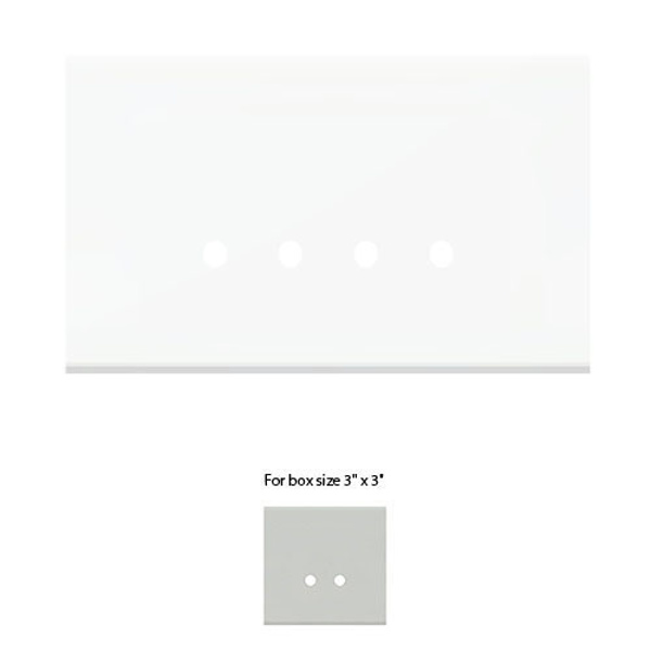Picture of Norisys TG9 TG212.38 2M Size Plate With 2 Holes Ultra White Solid Glass Cover Plates With Frames