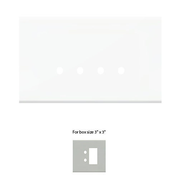 Picture of Norisys TG9 TG122.38 2M Size Plate With 2 Holes + 1M Window Ultra White Solid Glass Cover Plates With Frames