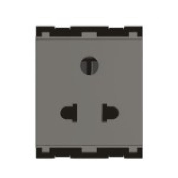 Picture of Norisys TG9 T5212.02 6A 3+2 Pin 2 M Shuttered Quartz Gray Sockets