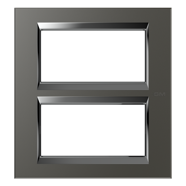 Picture of GM Naturalz PV08010 8M (4+4) Vertical Regular Metalik Graphite Magnesia Cover Plate With Frame