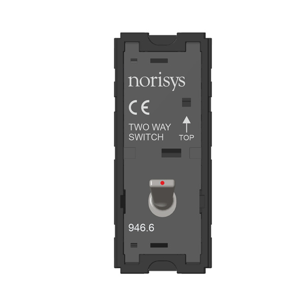 Picture of Norisys TG9 T9211.02 16A 2 Way With Indicator 1 Module Plastic Quartz Gray Metal Lever Switches