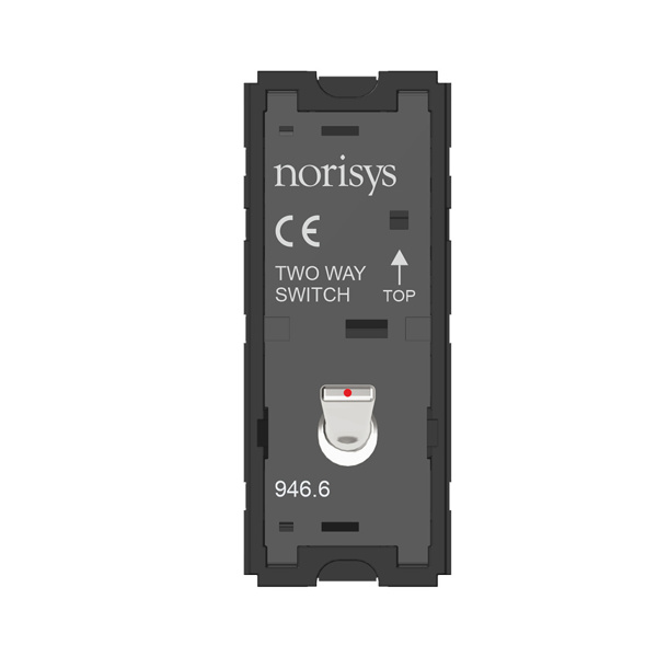 Picture of Norisys TG9 T9211.31 16A 2 Way With Indicator 1 Module Glossy Chrome Metal Lever Switches