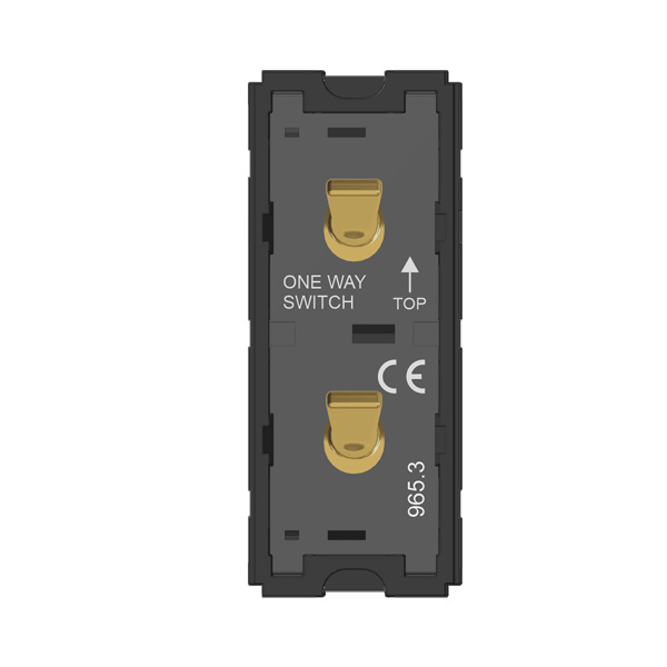 Picture of Norisys TG9 T9300.34 6A 1 Way + 1 Way 1 Module Mellow Gold Metal Lever Twin Switches