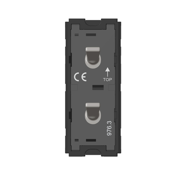 Picture of Norisys TG9 T9310.02 16A 1 Way + 1 Way 1 Module Plastic Quartz Gray Metal Lever Twin Switches