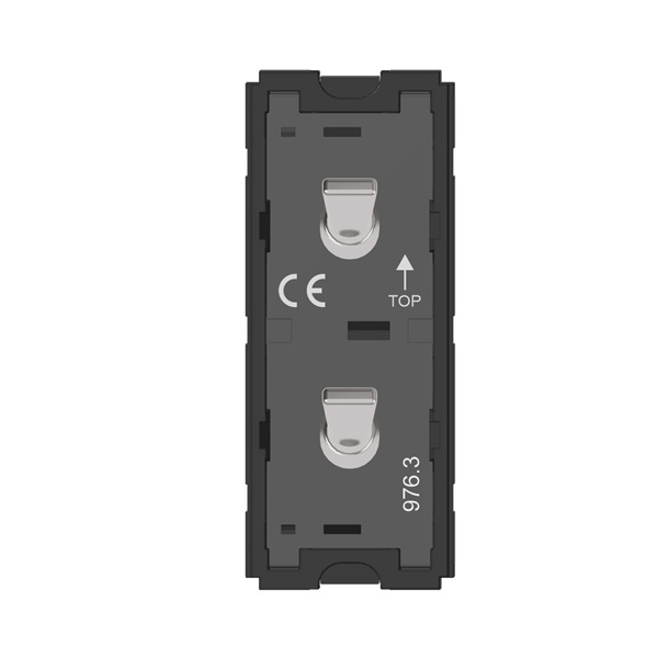 Picture of Norisys TG9 T9310.32 16A 1 Way + 1 Way 1 Module Matt Chrome Metal Lever Twin Switches