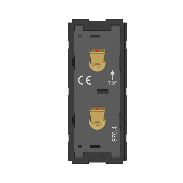 Picture of Norisys TG9 T9311.34 16A 1 Way + 1 Way (With Indicator) 1 Module Mellow Gold Metal Lever Twin Switches