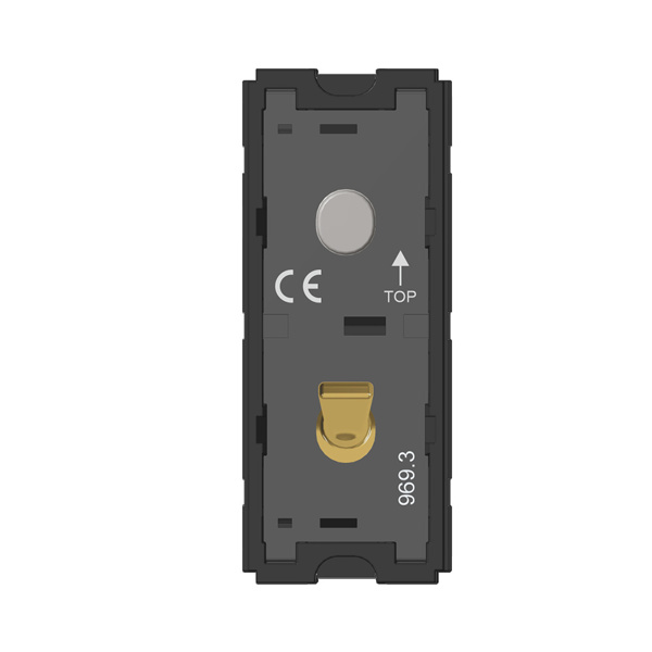 Picture of Norisys TG9 T9700.34 6A 1 Way + Blank 1 Module Mellow Gold Metal Lever Twin Switches