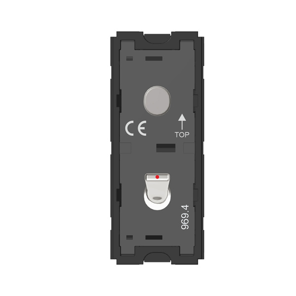 Picture of Norisys TG9 T9701.31 6A 1 Way With Indicator + Blank 1 Module Glossy Chrome Metal Lever Twin Switches