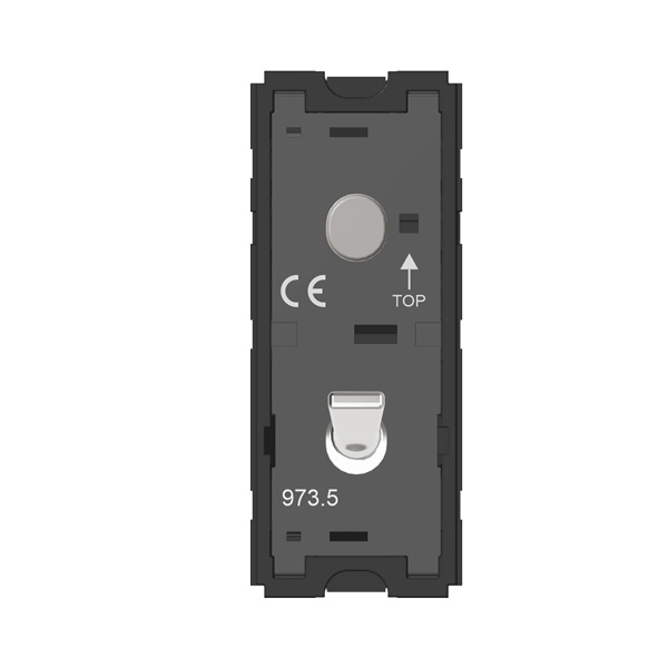 Picture of Norisys TG9 T9800.31 6A 2 Way + Blank 1 Module Glossy Chrome Metal Lever Twin Switches