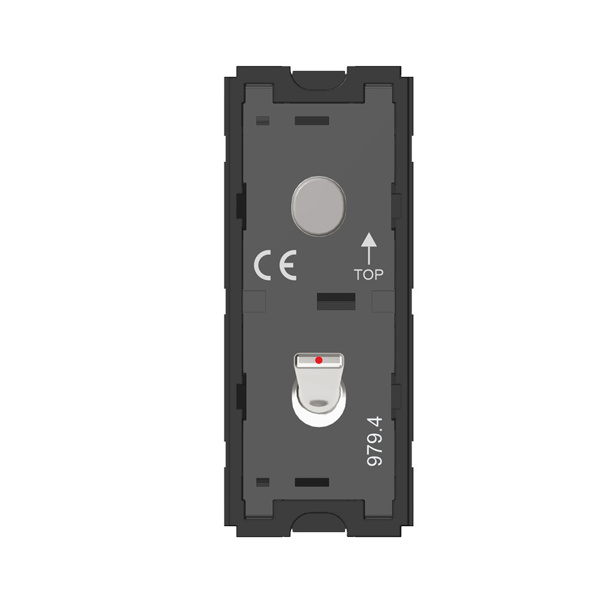 Picture of Norisys TG9 T9711.31 16A 1 Way With Indicator + Blank 1 Module Glossy Chrome Metal Lever Twin Switches