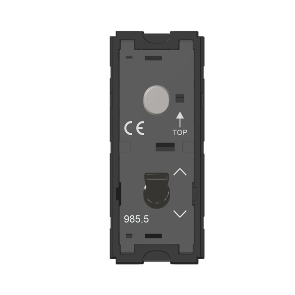 Picture of Norisys TG9 T9810.33 16A 2 Way + Blank 1 Module Glossy Black Metal Lever Twin Switches