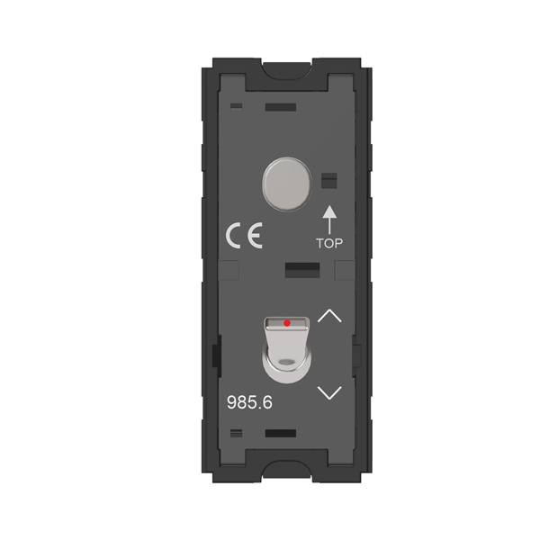Picture of Norisys TG9 T9811.32 16A 2 Way With Indicator + Blank 1 Module Matt Chrome Metal Lever Twin Switches